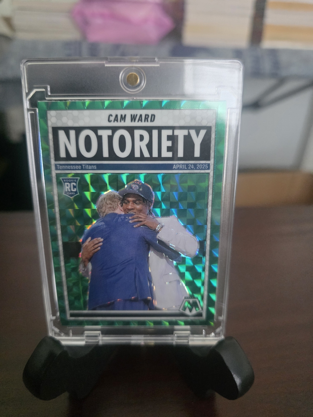 Panini Notoriety Cam Ward Green Holo Trading Card